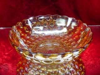 Vintage CARNIVAL GLASS BUBBLE BOWL Anchor Hocking IRIDESCENT 