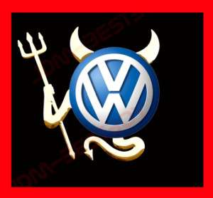 VOLKSWAGEN VW GOLD Devil Decal Sticker Car Emblem logo  