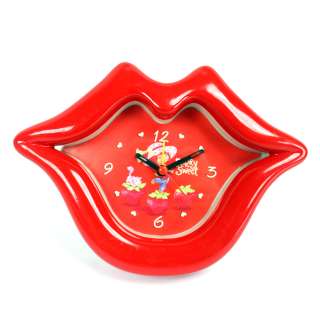New Fashion Novelty Kiss Lip Shaped Alarm Clock  