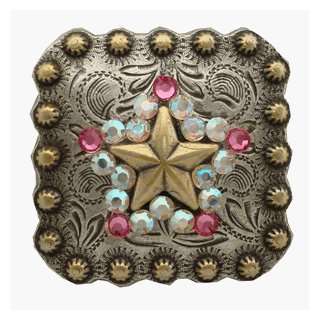  Swarovski Rhinestones Star Berry Square Concho