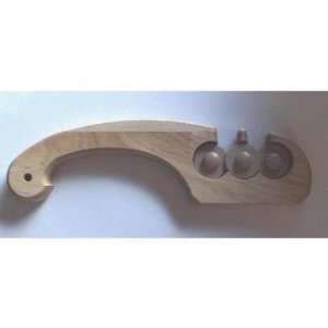   Wood Handle 3 Stone Knife Sharpener 