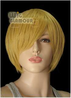 Short Mixed Blonde Bangs Skin Top Layered Wig JM26  