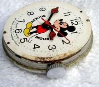 VINTAGE MICKEY MOUSE WATCH DISNEY SWISS BRADLEY WIND UP 1j  