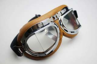 Aviator Pilot Cruiser Motorcycle Scooter ATV Goggle Eyewear T08Y Clear 