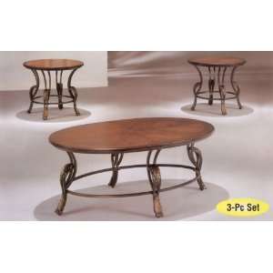  Traditional 3pc Coffee/End Table Set Furniture & Decor