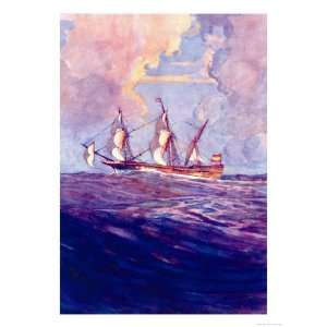  Spanish Treasure Frigate Giclee Poster Print by Gregory 