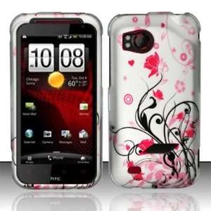 For HTC Rezound Vigor 6425 (Verizon) Pink Vines Design Hard Cover Snap 