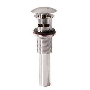    PN Push Button Closing Umbrella Drain with Overflow, Polished Nickel