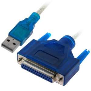  USB Male to 25 Pin DB25 Female Parallel Printer Cable 