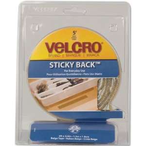  VELCRO(R) brand STICKY BACK(R) Tape 3/4X5 Beige