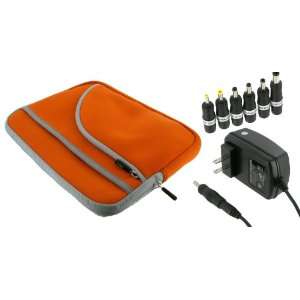   and AC Wall Adapter Charger (Invisible Zipper Tri Pocket   Orange