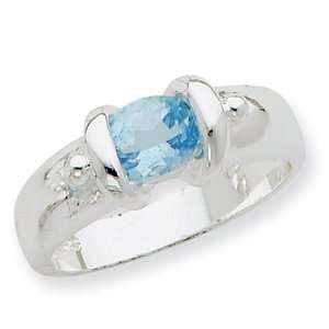  Sterling Silver Blue Topaz Ring   Size 7 West Coast Jewelry Jewelry